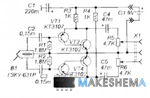Схема усилителя для перезаписи грампластинок на CD