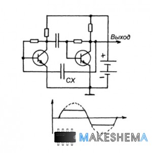 Схема синосуидального RC-генератора