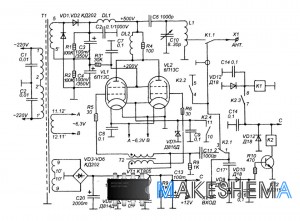Схема усилителя мощности 50Вт для СВ-Радиостанции