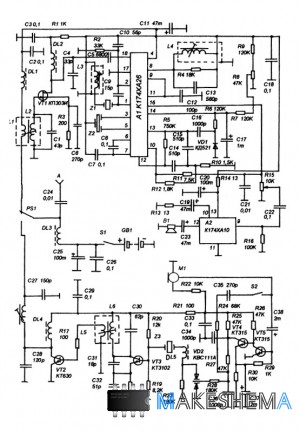 Схема Портативной радиостанции 27 МГц