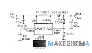 Импульсный стабилизатор LM2577