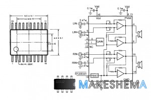 Микросхема LM4874MH (LM4884MH)