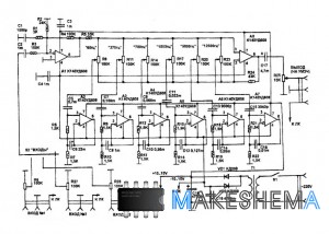Схема предварительного усилителя с эквалайзером