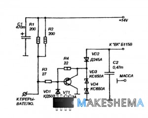 Схема транзисторного (электронного) зажигания