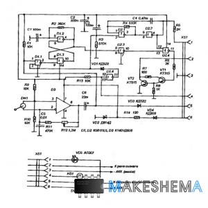 Автосигнализация на логических элементах