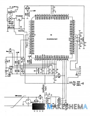 Схема подключения микроконтроллера через RS485 к USB
