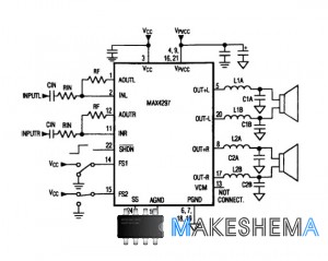 Микросхема MAX4297 усилитель класса D