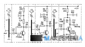 Схема конвертера на диапазон 435 МГц