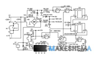 Схема таймера для телевизора