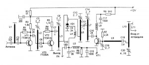 Схема приемного конвертера 1296 МГц