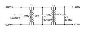 Схема сетевого фильтра с гальванической развязкой