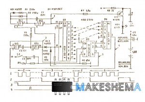 Схема кодирующего устройства на микросхеме
